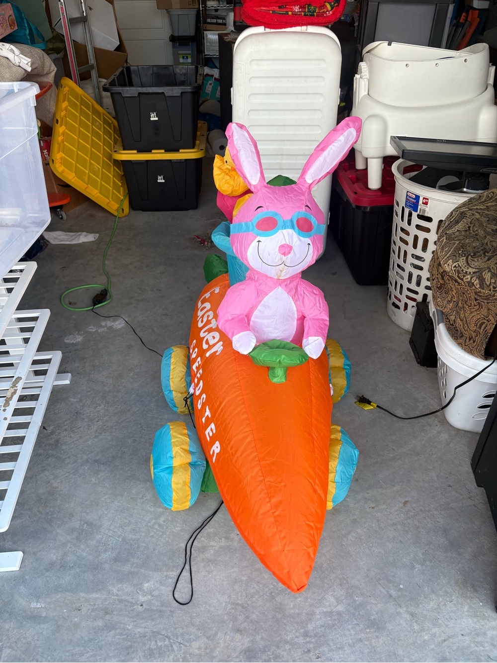 Inflatable Pink Bunny Car Toy - Kids Toys - Easter Theme